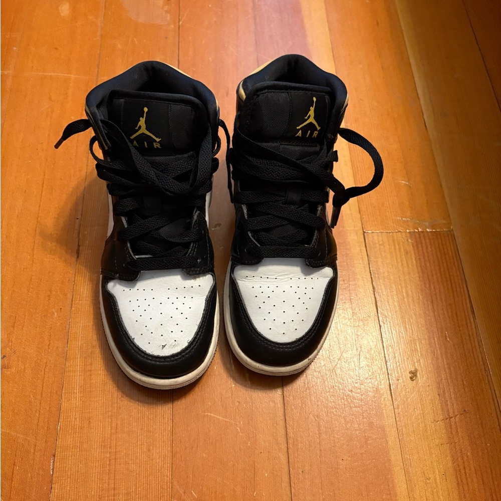 Jordan Black and White High-Top Sneakers